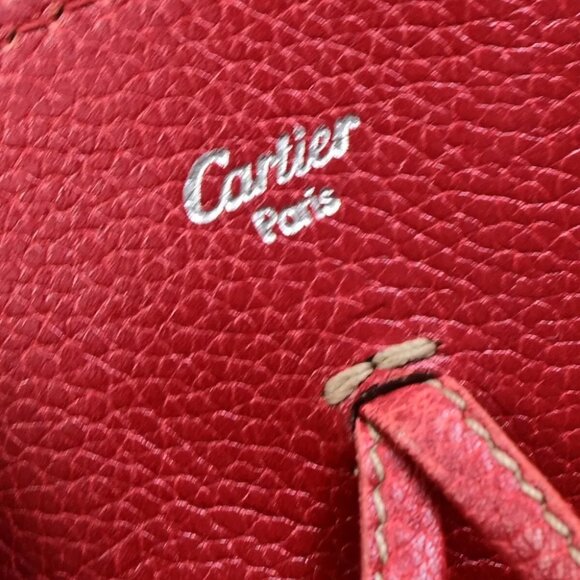 authenticity guaranteed CARTIER Logo Marcello Shoulder Tote Bag Canvas - Picture 15 of 16